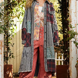 Black Stripe Patchwork Star Jacket