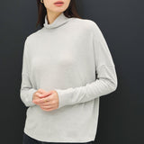 Cozy Mock Neck Drop Shoulder Relax Fit Pullover