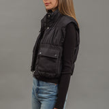 Cargo Crop Puffer Vest