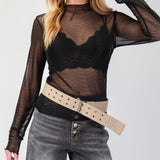 Multi Color Foil Mesh L/S