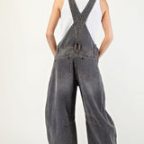 Wash Grey Barrel Jumpsuit