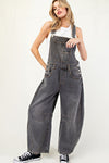 Wash Grey Barrel Jumpsuit