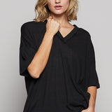 Oversize V Neck Easy Tee
