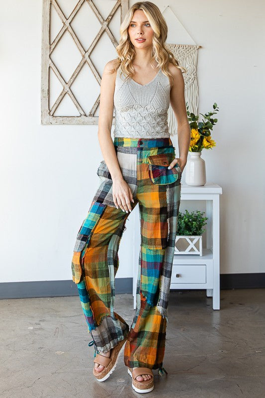 Unapologetically Me Plaid Patchwork Pant