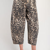 Brown Leo Washed Barrel Pant