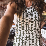 Olive + Cream Embroider Tie Shoulder Romper