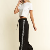 TRACK PANT WITH CHECKER SEAM