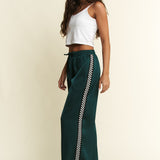 TRACK PANT WITH CHECKER SEAM