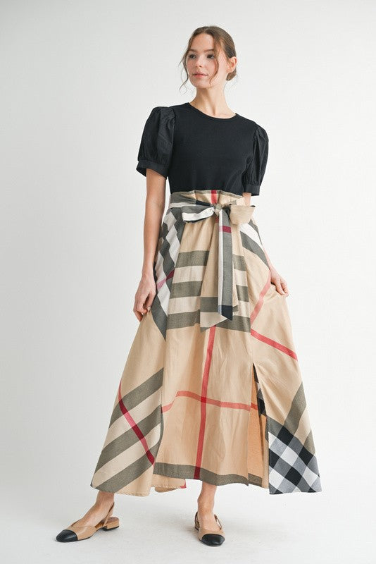 Plaid & Proper Illusion Dress