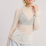 Rhinestone Mesh L/S