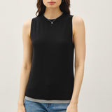 Black Layered Sweater Tank