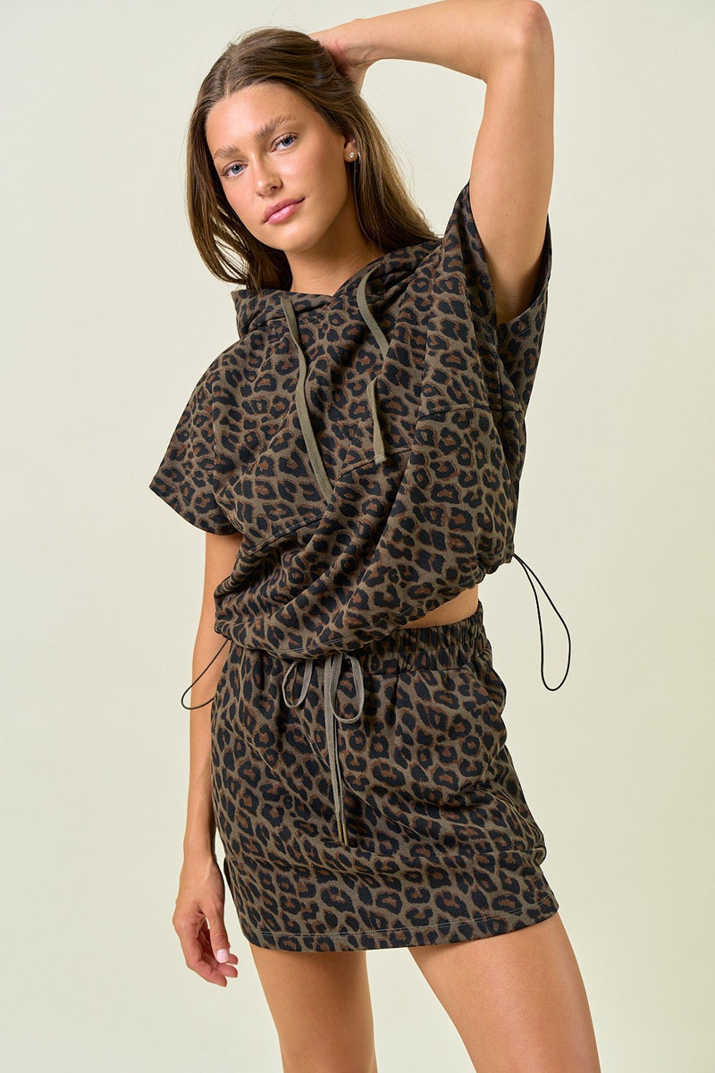 Olive Leo Terry Hoodie