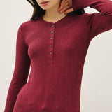 Modal Classic Rib Button Henley
