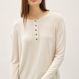 Hacci Long Sleeve Cozy Henley
