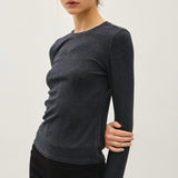 Rib Crewneck Long Sleeve Basic Essential