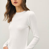 Rib Crewneck Long Sleeve Basic Essential