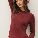 Rib Crewneck Long Sleeve Basic Essential