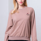 Mocha Cowgirl Essentials Embroidered Pullover