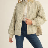 Ivory Button Tiny Floral Jacket