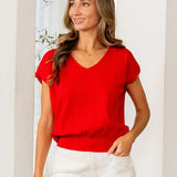 Take Everywhere Summer Sweater V Neck Top