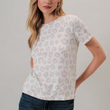 White + Grey Leo Round Neck Tee