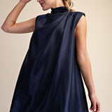 Swoop In Navy Dress