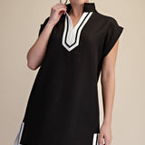 Black Standout Trim Dress