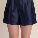 Navy Shimmer Chic Shorts