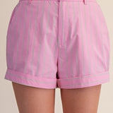 Bubblegum + Mint Stripe Short
