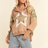 Be The Star That You Are Tan Waffle Hoodie