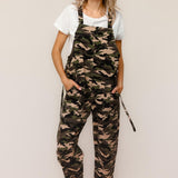 Funky Camo Baggy Button Overalls