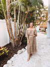 Mocha Bubble Sleeveless Embroidered Top