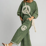 Hunter Green Mineral Wash Peace Patch | Set