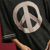 Ash Mineral Wash Vintage Peace 3/4 Sleeve