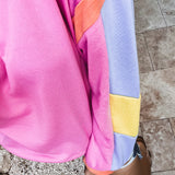 French Terry Colorblock Sleeve Pullover