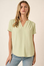 V Neck Mandarin Collar Dolman