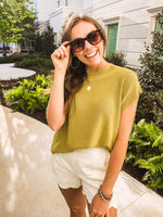 Cap Sleeve Sweater Top