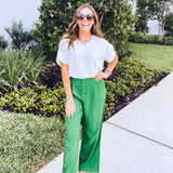 Kelly Green Straight Leg Trouser