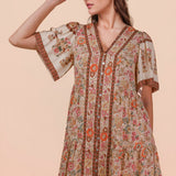 Natural Floral Boho Mix Dress