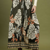 Olive Espresso Botantical Wide Leg Pant