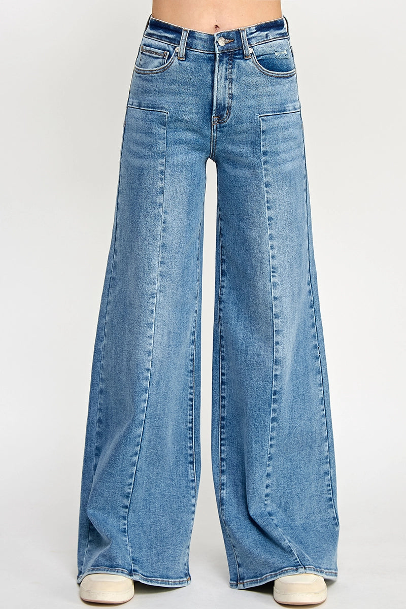 Wide Leg Tummy Control | Mid Rise