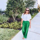 Kelly Green Straight Leg Trouser