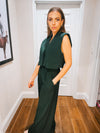 Hunter Green Pinstripe Pant