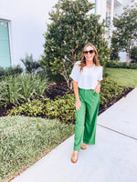 Kelly Green Straight Leg Trouser