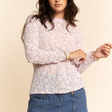 Lavender Daisy Floral Mesh