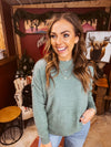 Boucle Yarn Funnel Neck Pullover