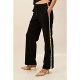 Black Luxury Leisure Side Trim Pant