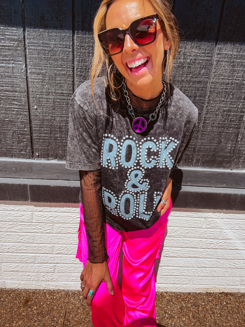 Hot Pink Satin Jogger Pants