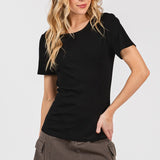 Rib Round Neck Classic Tee