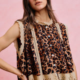 Livin' Wild Leo Pleated Tank